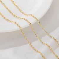 14k gold wrapped color 8 character child mother chain figaro chain diy bracelet necklace extension chain jewelry accessories