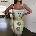 Рождественское платье для женщин, снеговик, бретель через шею, без рукавов, вечерний сарафан, необычное облегающее платье, женская одежда, Женская пляжная одежда