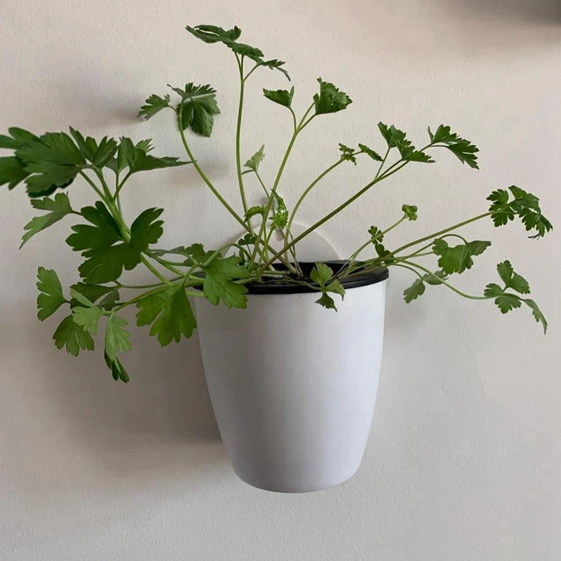 

7x Self Watering Hanging Planters for Plants Flowers & 1set Growth Light with Bracket US Plug