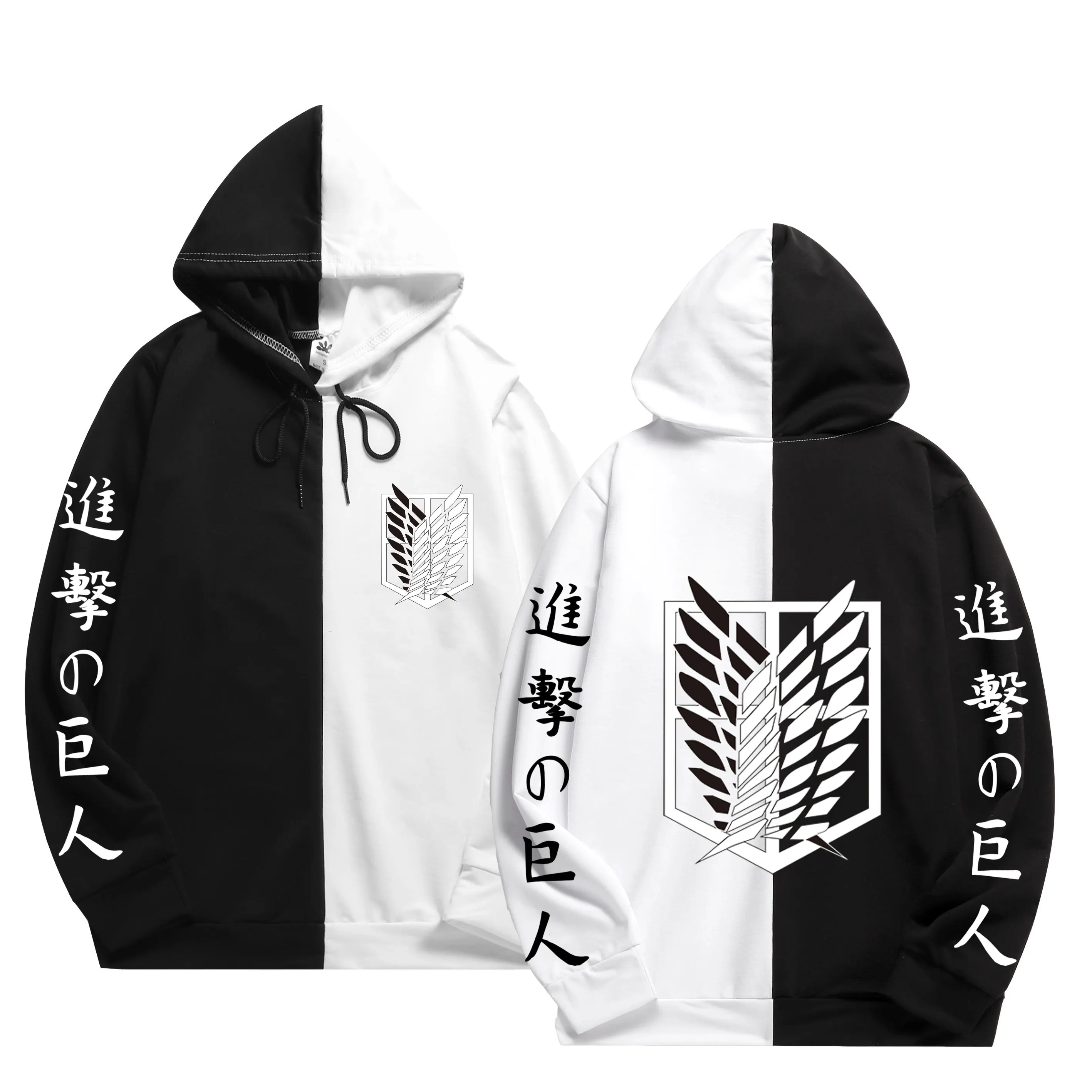 

Fashion Men women Attack on Titan Casaul Hoodie Printing The Double Color Hoodies/Street Sports Hoodie S to XXXL
