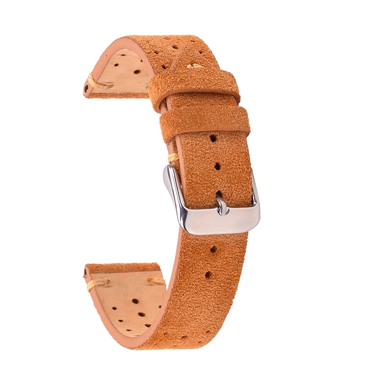 Light Brown EACHE высокое качество ралли гонки замши кожаный ремешок для часов 18 мм 20 мм 22 мм - Цвет ремешка: Light Brown