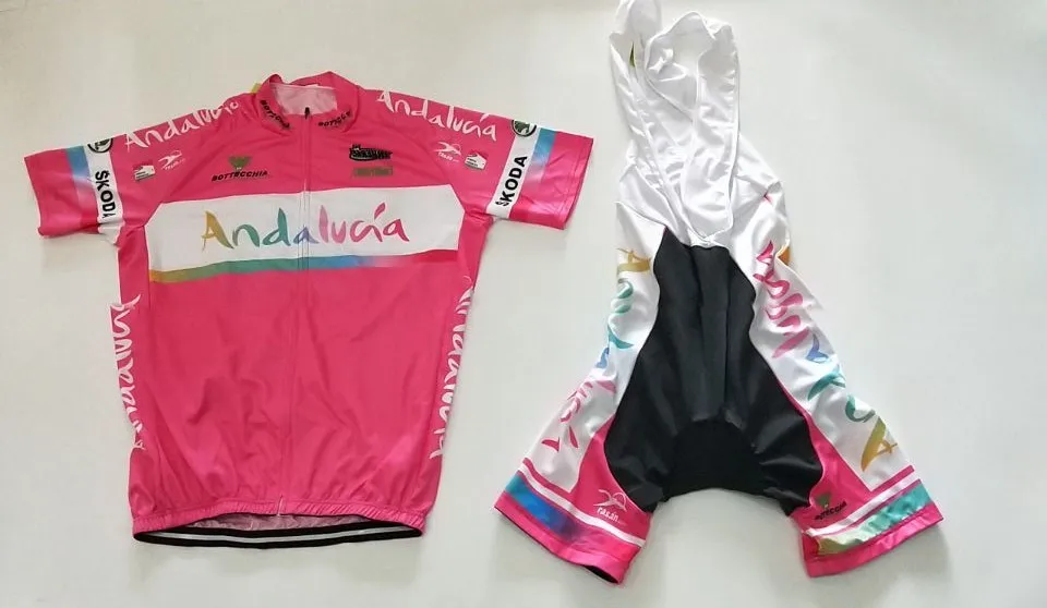 2021 розовый Андалусия Велоспорт Джерси велосипед брюки костюм мужские летние