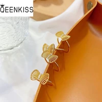 qeenkiss rg5147 fine jewelry wholesale fashion womangirlbride birthday wedding gift hollow bow zircon 24kt gold resizable ring