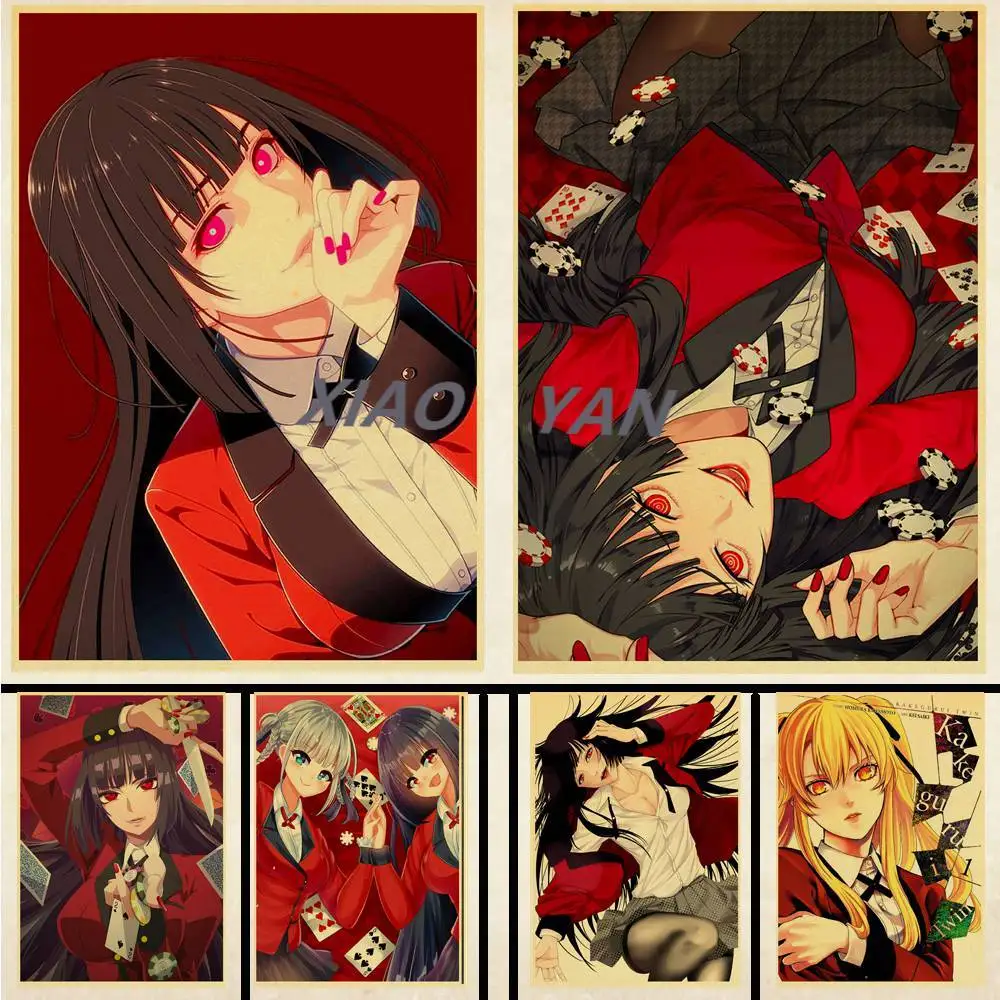 

Картина из страз 5D «сделай сам», Постер Kakegurui, наборы для вышивки крестиком из японского аниме, мозаика из страз, картина Стразы