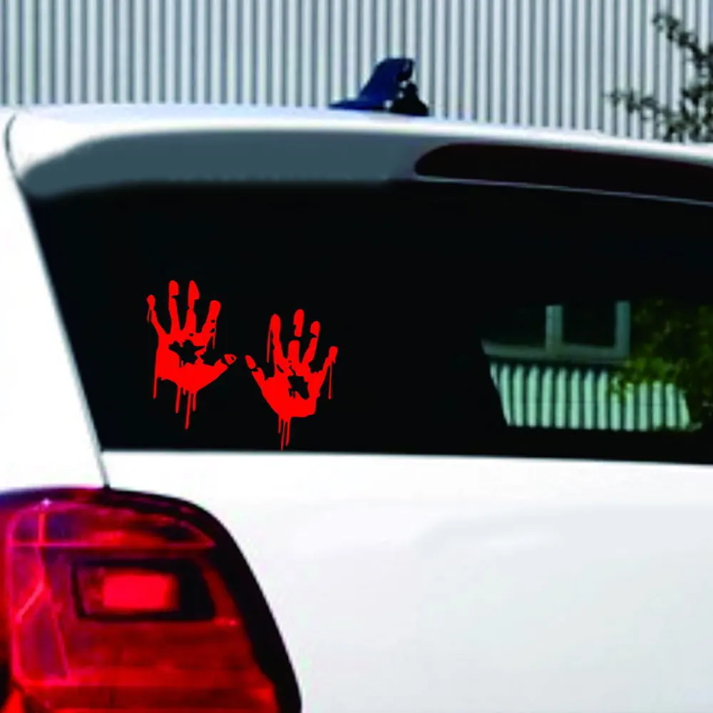 1 пара креативные автомобильные наклейки отражающие водостойкие хэндпринт