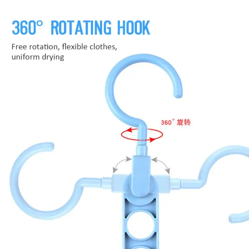 

Multifunction Magic Clothes Hanger Practical Closet Bedroom Organizer 3D Space Saving Space 9 Hole Magic Hangers Kitchen