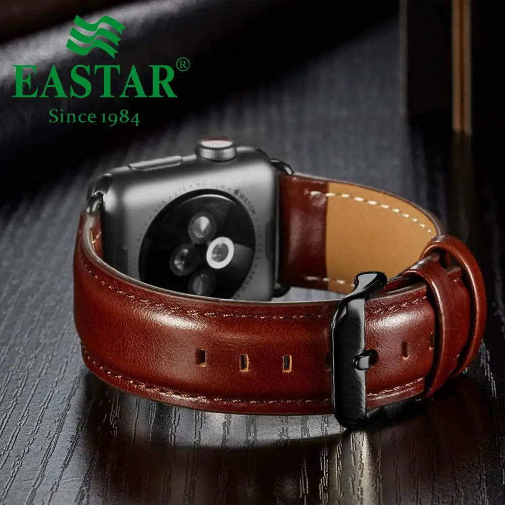 Ремешок из натуральной кожи для Apple Watch series 1/2/3 42 мм 38 браслет iwatch 6 5 4 SE 40 44