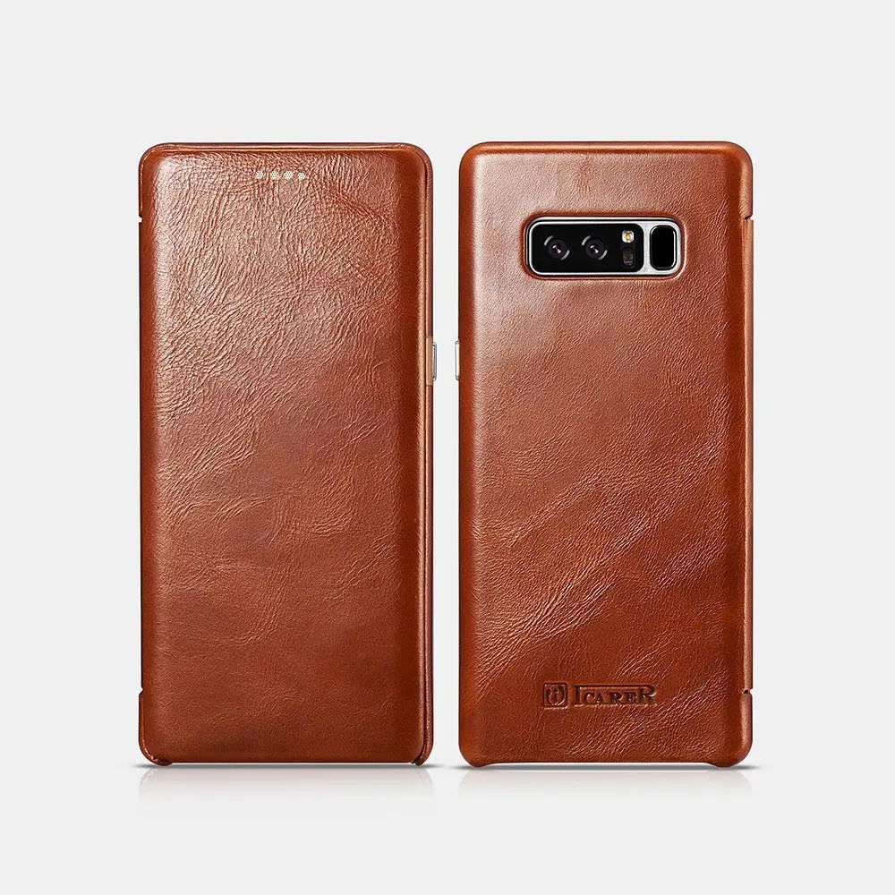 

Luxury iCarer Classic Vintage Leather Flip Case for Samsung Note 8 Anti-Shock Cover protection