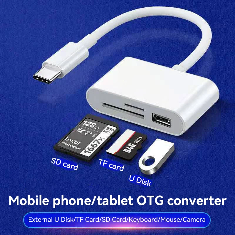 

Type C To SD Card Reader OTG USB Cable Micro SD/TF Card Reader Adapter Data Transfer For Macbook Samsung Huawei Xiaomi
