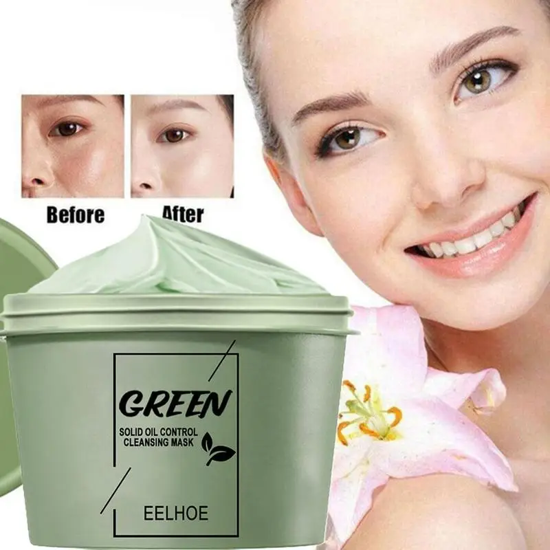 Корейский Зелёный чай маска для лица акне Очищающая грязевая отшелушивающая