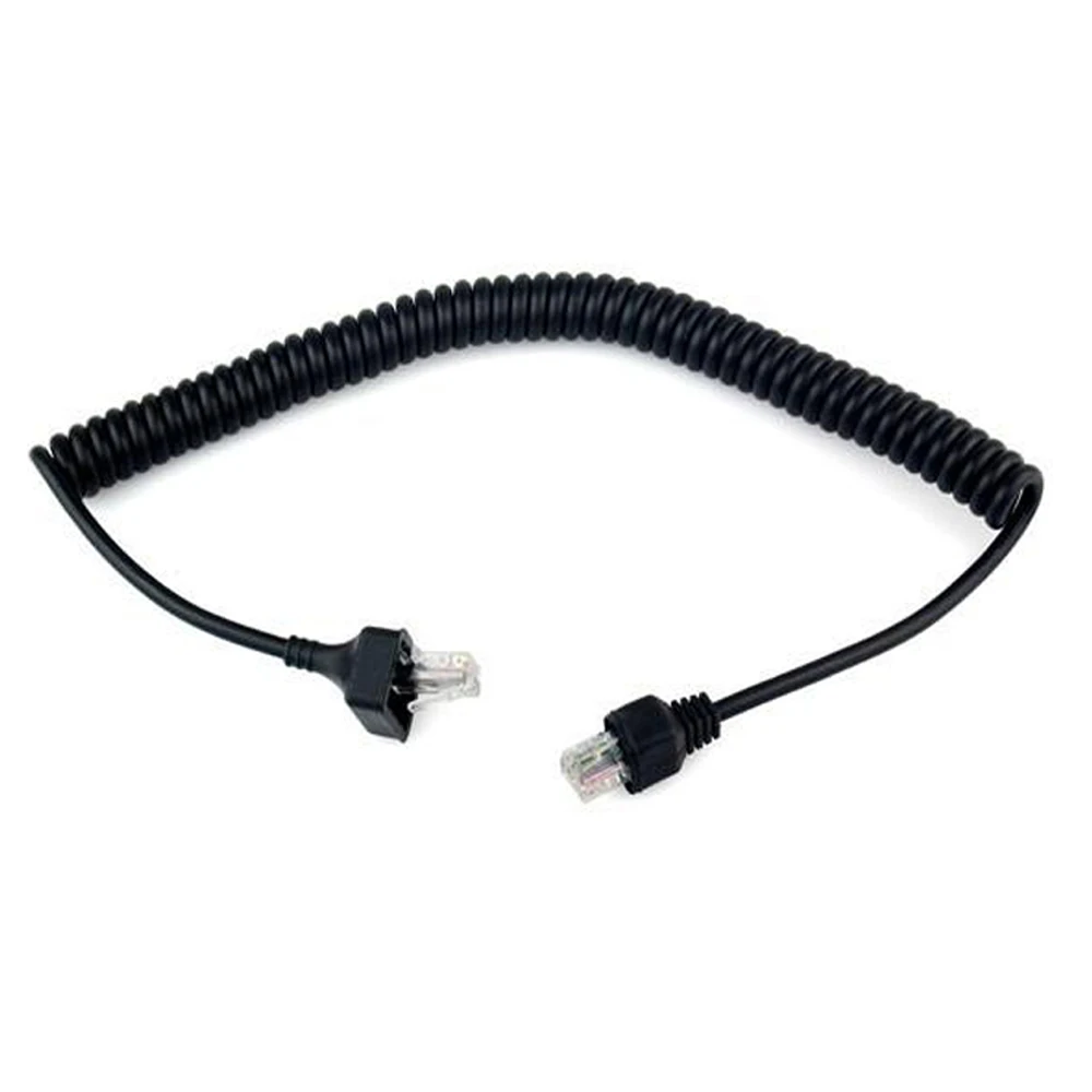 8PIN Динамик микрофонный кабель для kenwood TK-868G TK-768G TK-862G TK-762G TK-7100 TK-8100 TM-261A, TM-271A, TM-461A двухстороннее радио - Цвет: Черный