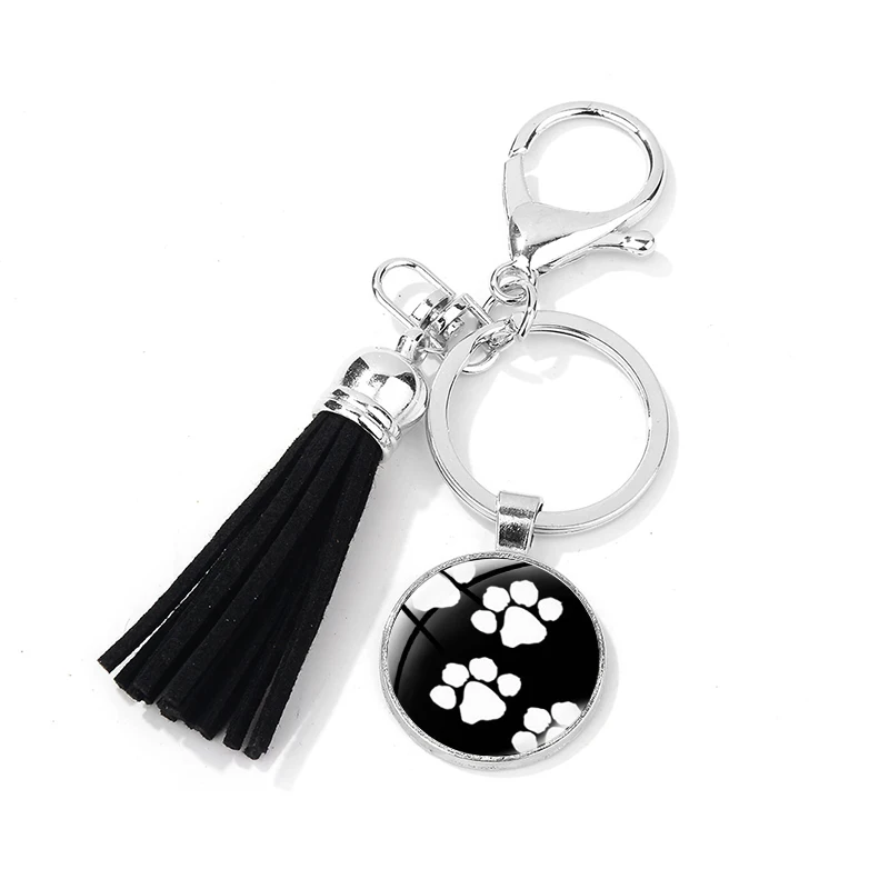 Азиатских Милая обувь в форме лап животных печати брелок-собачка кошка следы