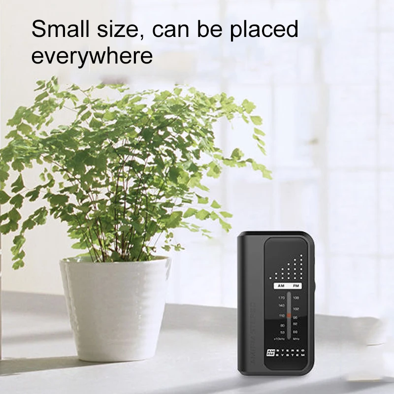 Мини FM/AM радио приемник портативный FM с стерео наушниками поддержка DBS Бас Звук