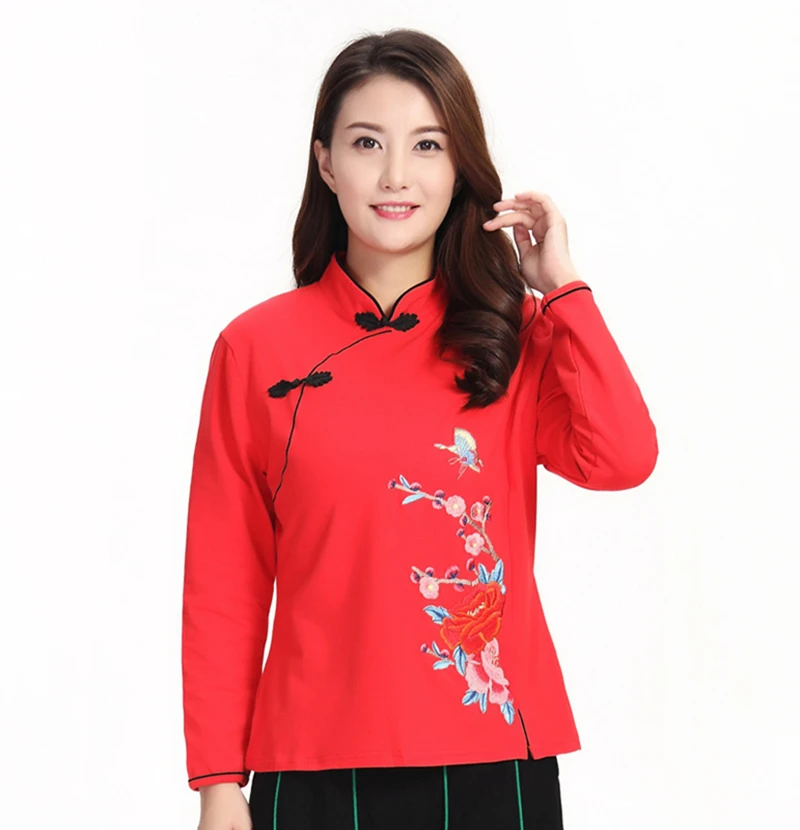 Новый китайский cheongsam топы хлопок Ретро среднего и пожилого возраста матери