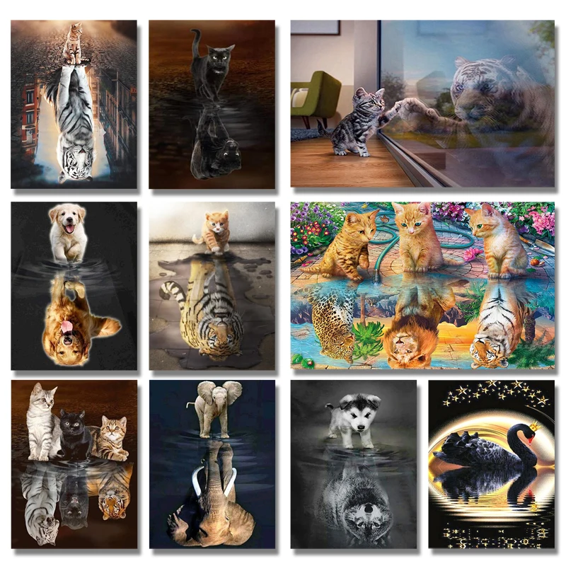 Алмазная живопись ручной работы полностью круглая картина с изображением