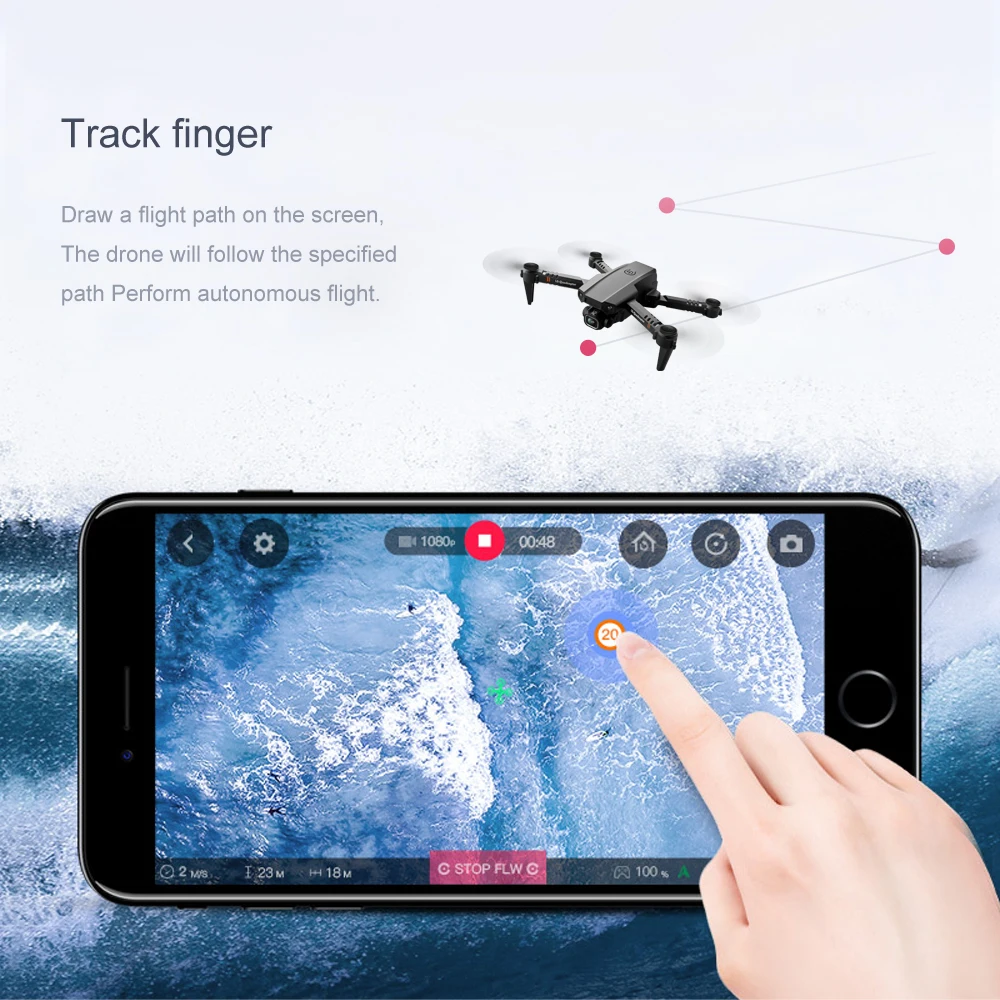 2020 Новый мини-Дрон 4K 1080P HD Двойная камера WiFi Fpv давление воздуха высота удержания