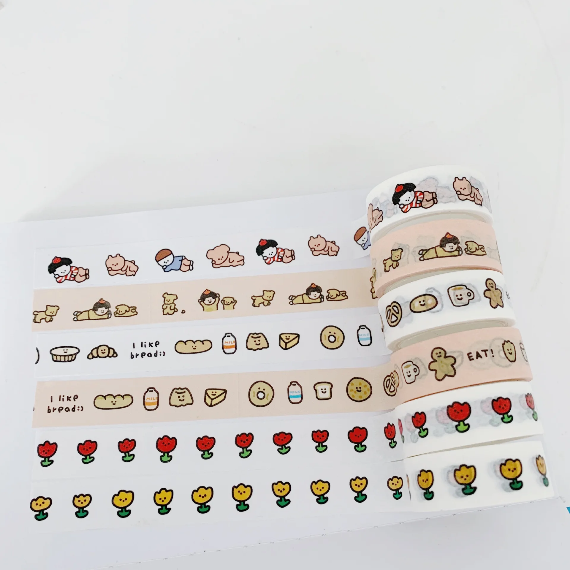 Ins Cute Girl хлебный тюльпан васи лента 5 м карты Note Paper мультфильм креативные наклейки