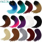 Вязаные крючком волосы Mambo, плетеные косички, 22 дюйма, цвет Омбре, синтетическое волокно, плетеные косички, волосы для женщин-афро