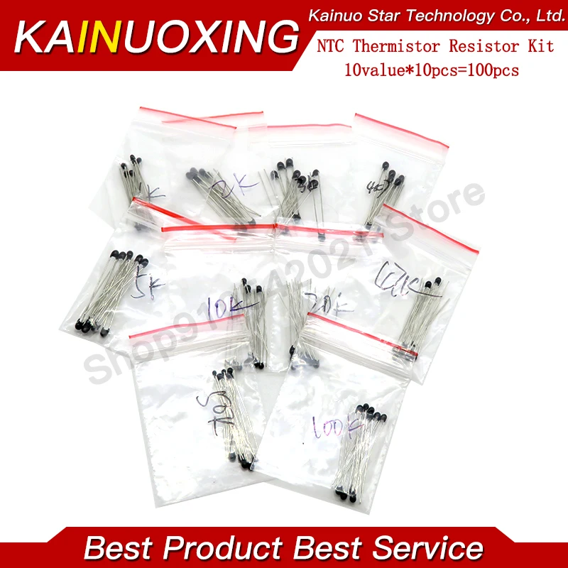 Бесплатная доставка 100 шт. = 10 значений * комплект термистора NTC фотоэлемент 1K 2K 3K 4 7