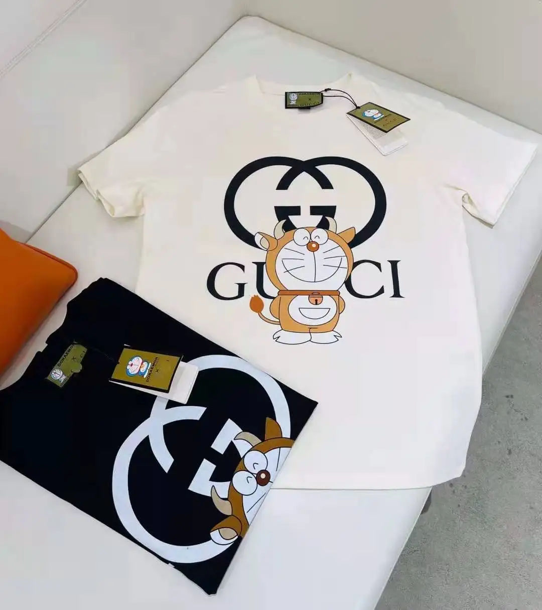 

2021s new popular logo lovers half sleeve loose casual T shirt for men and women with summer 100% cotton short sleeves