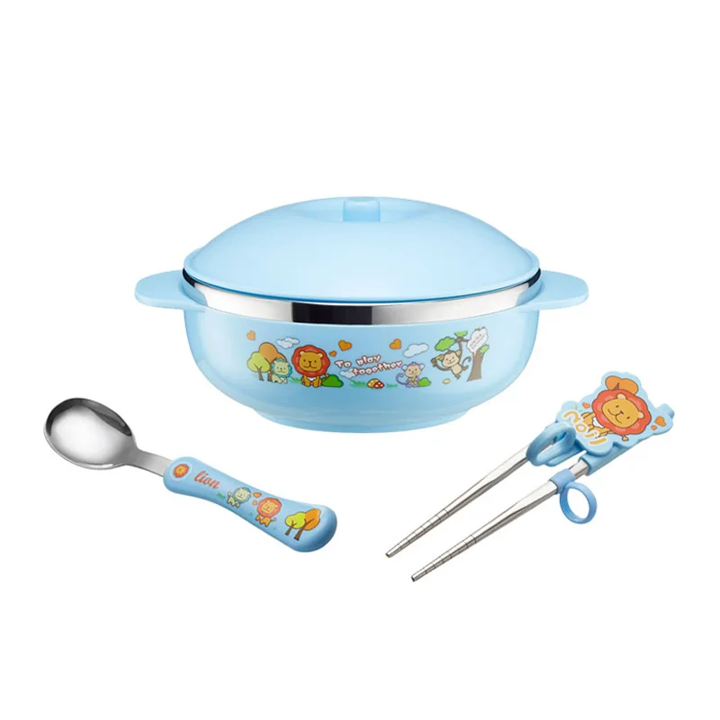 3 шт. чаша для кормления ребенка ложка палочки еды набор детей мультфильм миска
