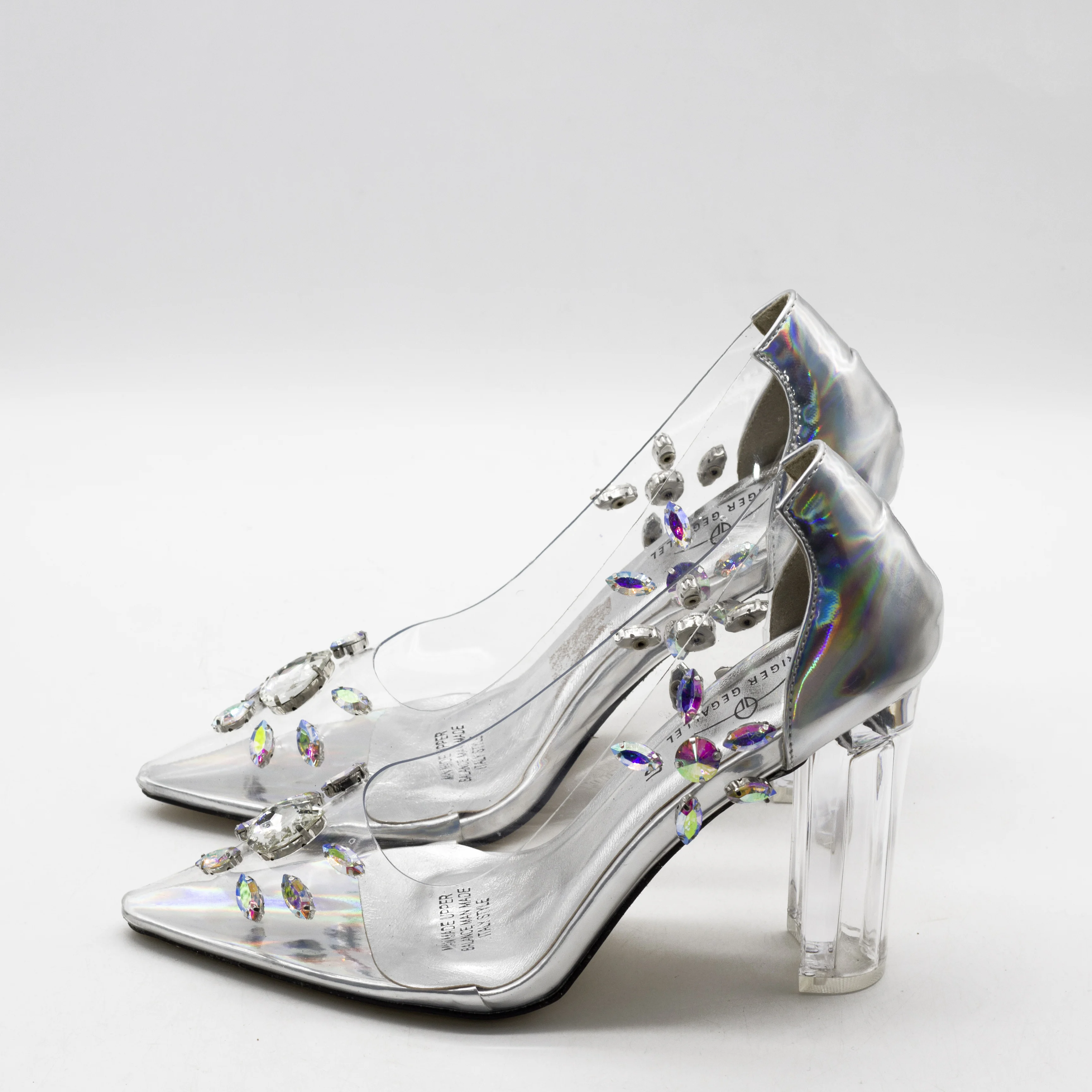 Y869-1 Women's Sandals Floral Rhinestone Female Footwear Wedding Party High Heel to Match Dress Elegant Block Heel Women Shoes