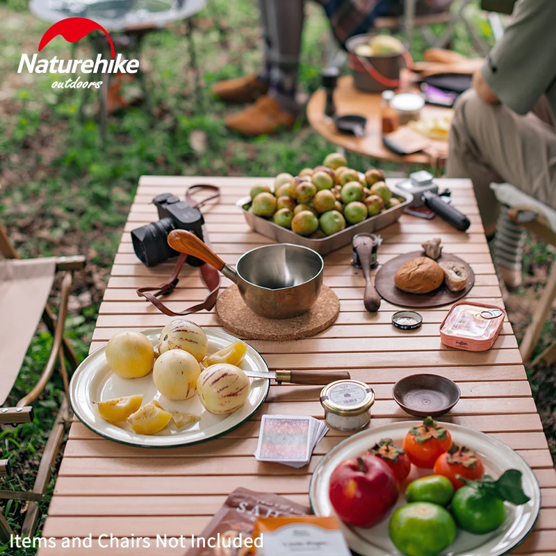 Складной портативный деревянный стол Naturehike стильный уличный в виде рулона яиц