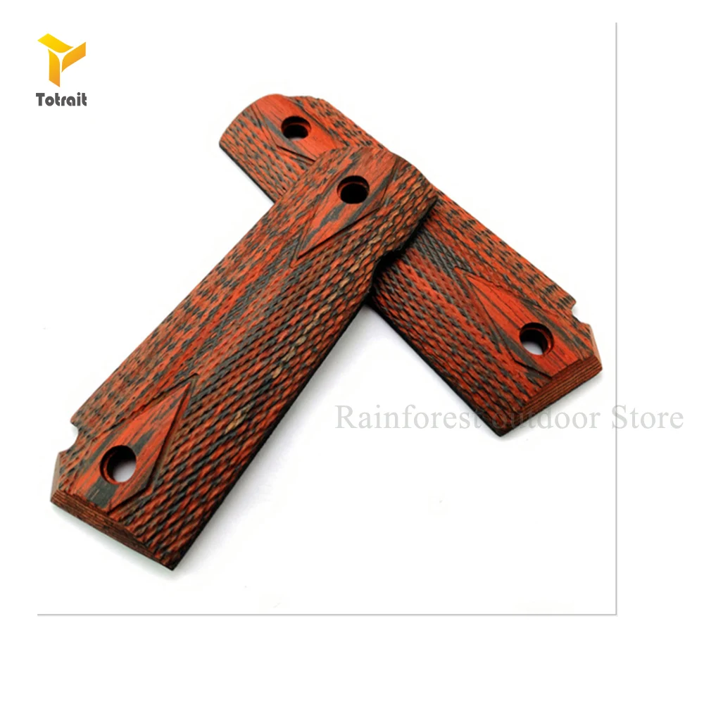 

1 Pair Professional G10 Knife Handles Patch Textured Material Scales slabs Non-slip Blanks For 1911 Grips Red G10 Handle Grips