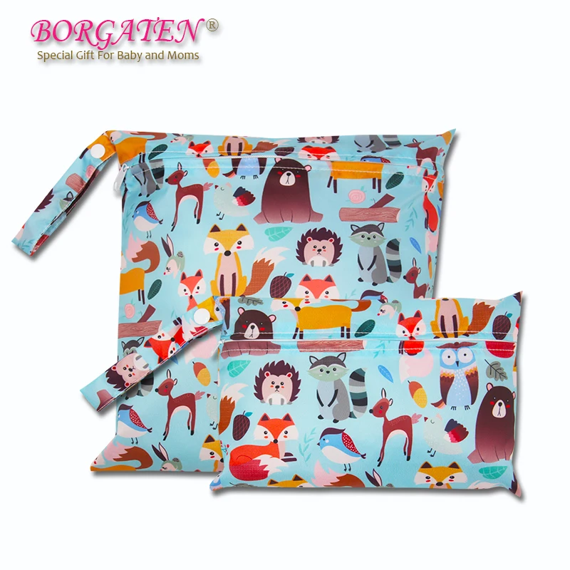 С рисунками животных из мультфильмов милые мама небольшая сумка узорчатой ткани