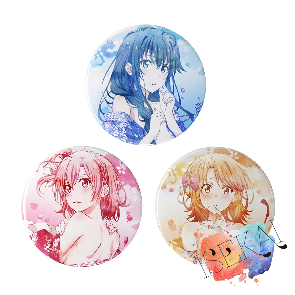 Мой подросток романтическая комедия SNAFU значок аниме Yuigahama Yui Yukino Isshiki Iroha OreGairu Hamachi