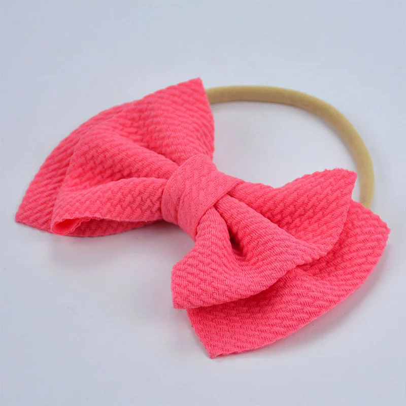 Детские милые повязки голову большой бант DIY двухслойный нейлоновые для волос