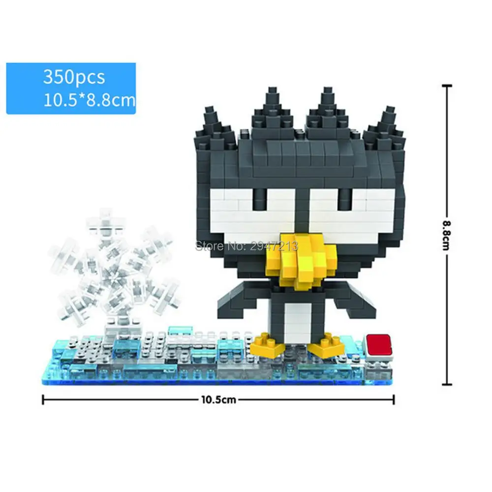 

hot Lepining creators Classic cartoon Keroppi Rana XO penguin Big eye frog model mini micro diamond blocks bricks toys for gift