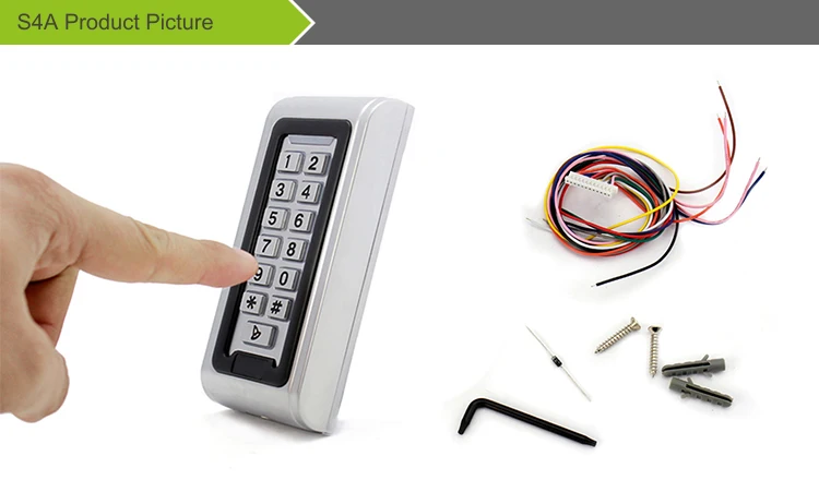 IP68 Водонепроницаемая автономная RFID металлическая клавиатура контроля доступа