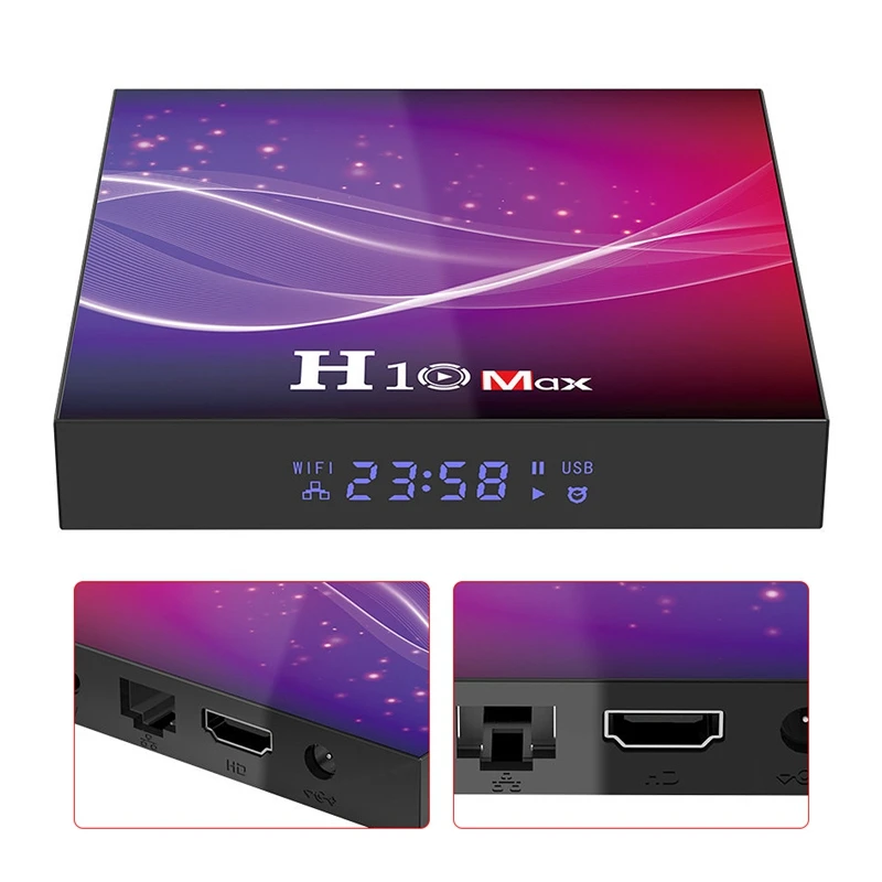 H10 Max TV Box Smart Media Player 4 Гб + 64 ГБ Android 10 0 OS 2 4G WIFI 6K HDR 4K телеприставка H616 Box|ТВ-приставки и
