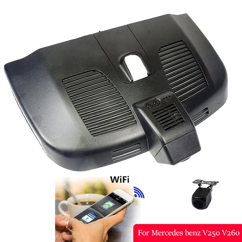 dual lens Для Mercedes Benz V260 Novatek96655 с sony IMX322 автомобилей Wi-Fi DVR 1080P видео Регистраторы, быстрая камера, видеорегистратор с двумя камерами по желанию - Название цвета: dual lens