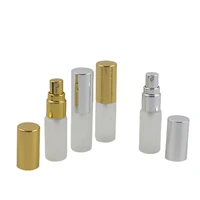 24 x 5ml frost glass perfume bottle with atomizer 5cc empty glass mist sprayer cosmetic containers for travel spray bottles