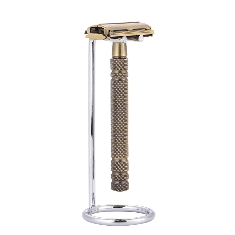 YINTAL медная бритва с двумя краями Бабочка Открытая Длинная Нескользящая ручка