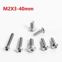 2mm 304 stainless steel hexagon socket pan head screws m2 x 3 4 5 6 8 10 30 32 35 38 40mm extend cup head hexagon socket bolts