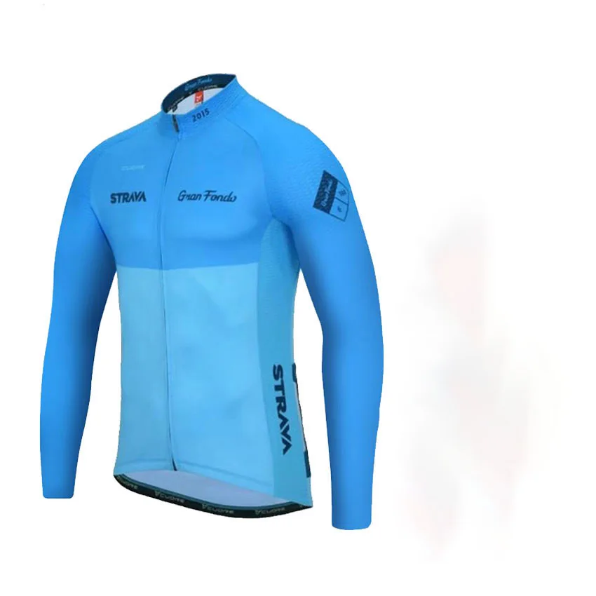 Long jersey 9 STRAVA осень с длинным рукавом Велоспорт Джерси костюм ropa ciclismo велосипедный костюм горный велосипед Джерси форма 20D - Цвет: Long jersey 9