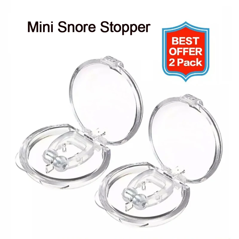 2Pcs Houehold Healty Care Practical Durable Mini Snore Stopper Portable Durable Nose Clip