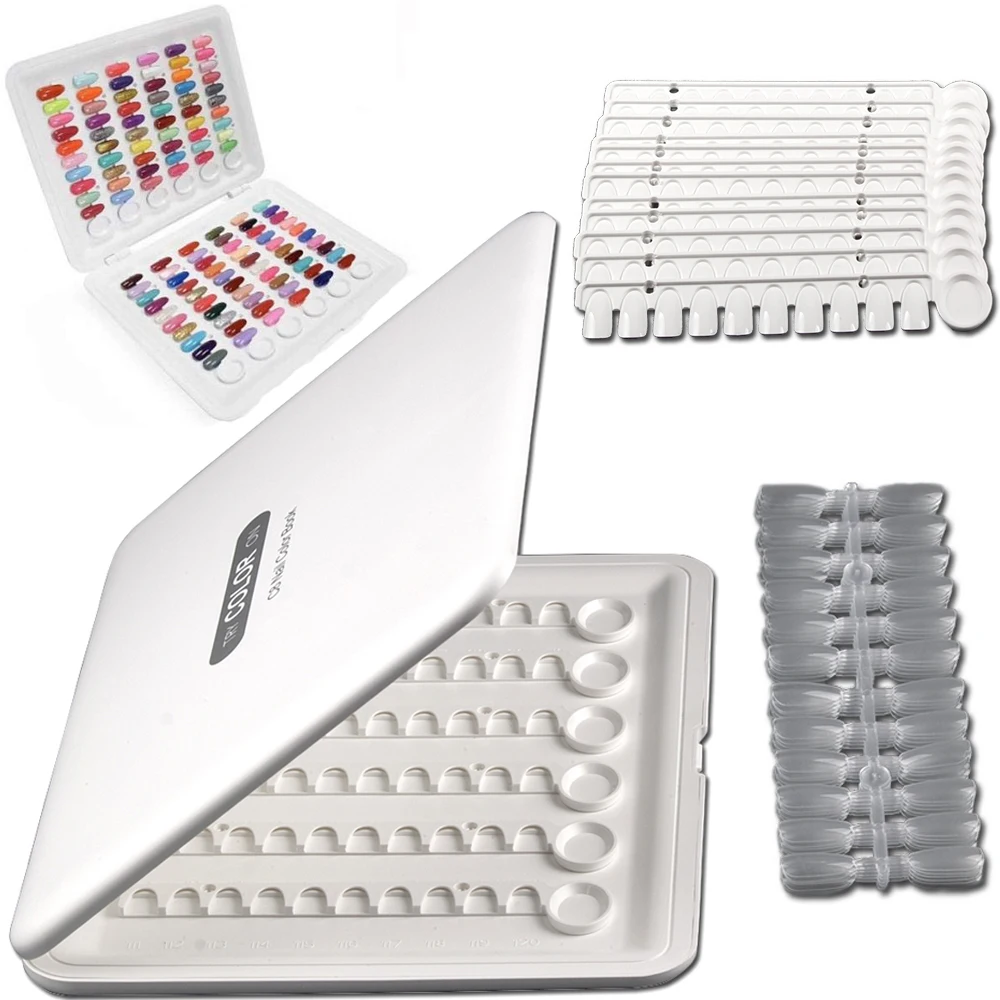 120 Маникюр для ногтей сетка Дисплей диаграммы Палитра дисплей книга лак шаблон