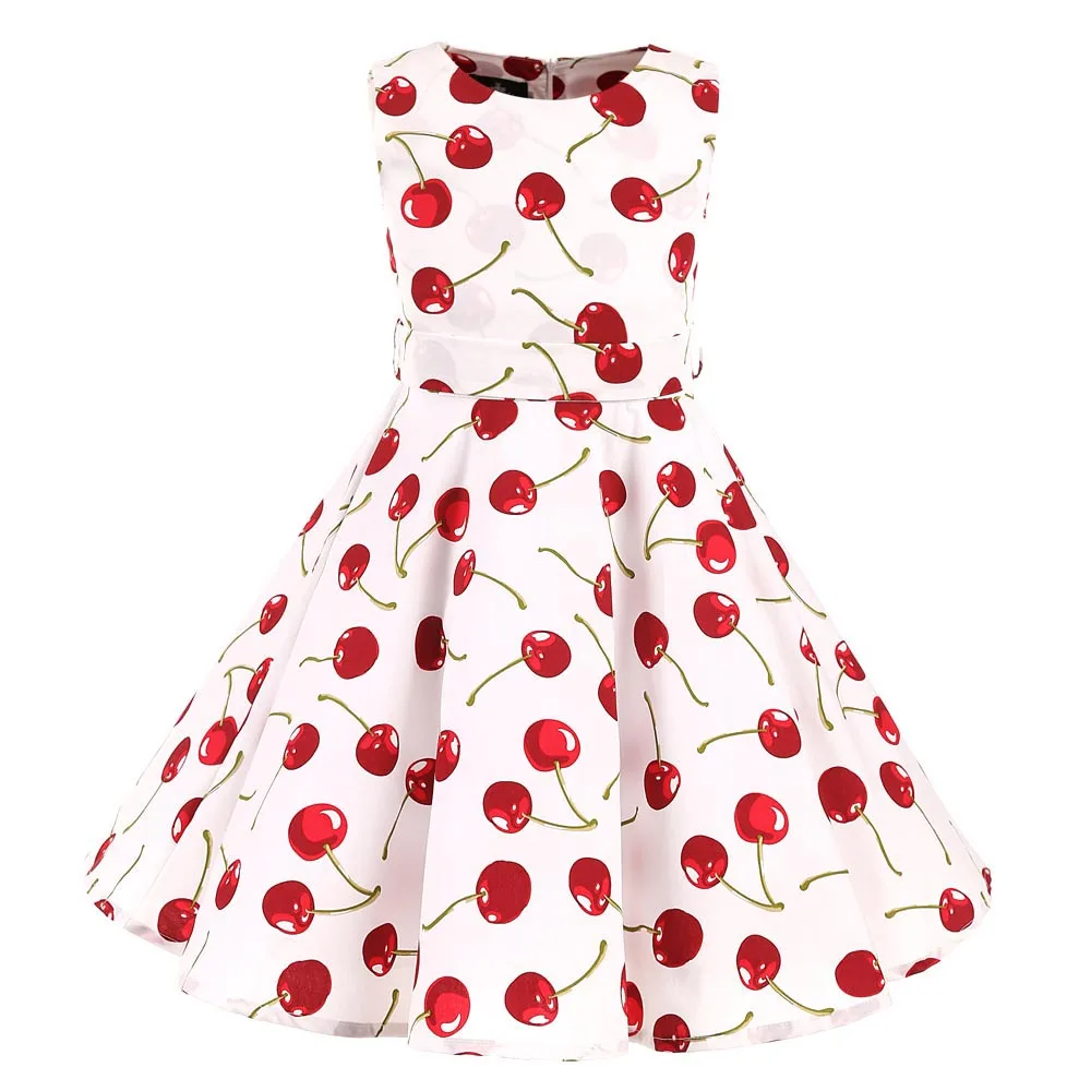 Летнее винтажное платье для маленьких девочек размер 50s 2020 сарафан в горошек без