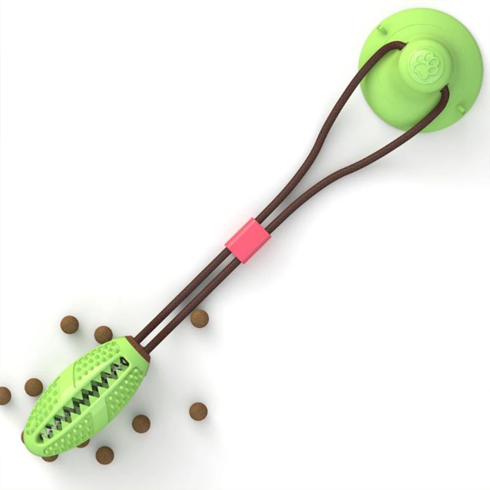 

Dog Interactive Toys Bite Resistant Rubber Chew Toys Funny Sucker Tug Of War Pet Molar Ball Clean Teeth Large Dogs Toothbrush