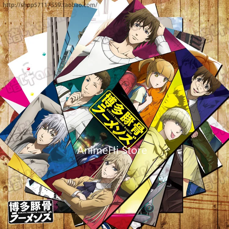 

10 шт./партия Аниме Hakata Tonkotsu Ramens плакаты Банба Zenji Lin сяньмин настенные картины для Коллекция A3 наклейки