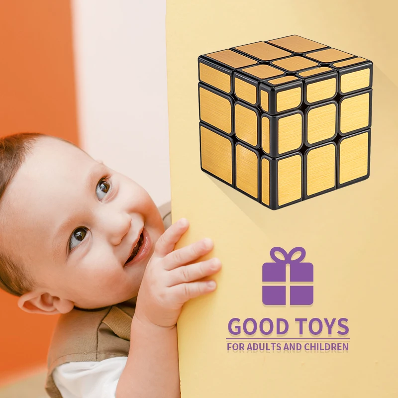 3x3x3 зеркальный волшебный куб головоломка твист развивающие игрушки Черное