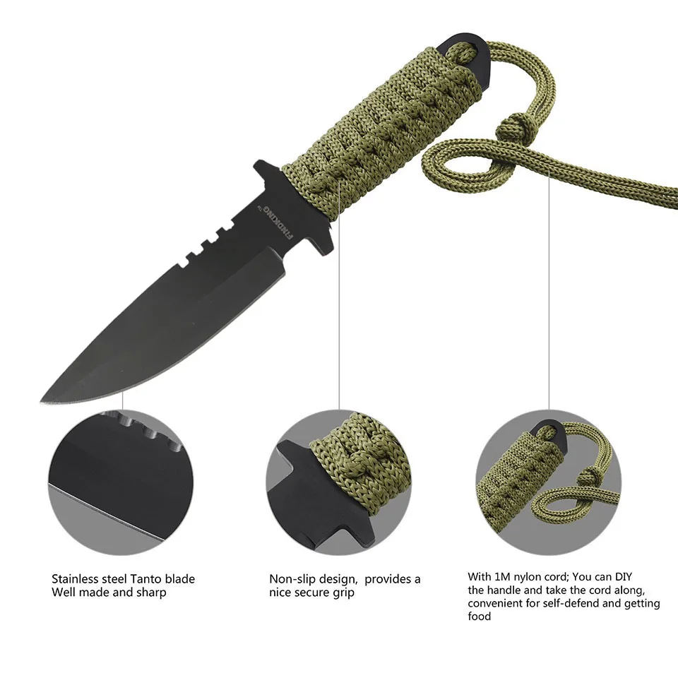 Универсальный боевой тактический нож FINDKING 7 5 дюйма для выживания на природе
