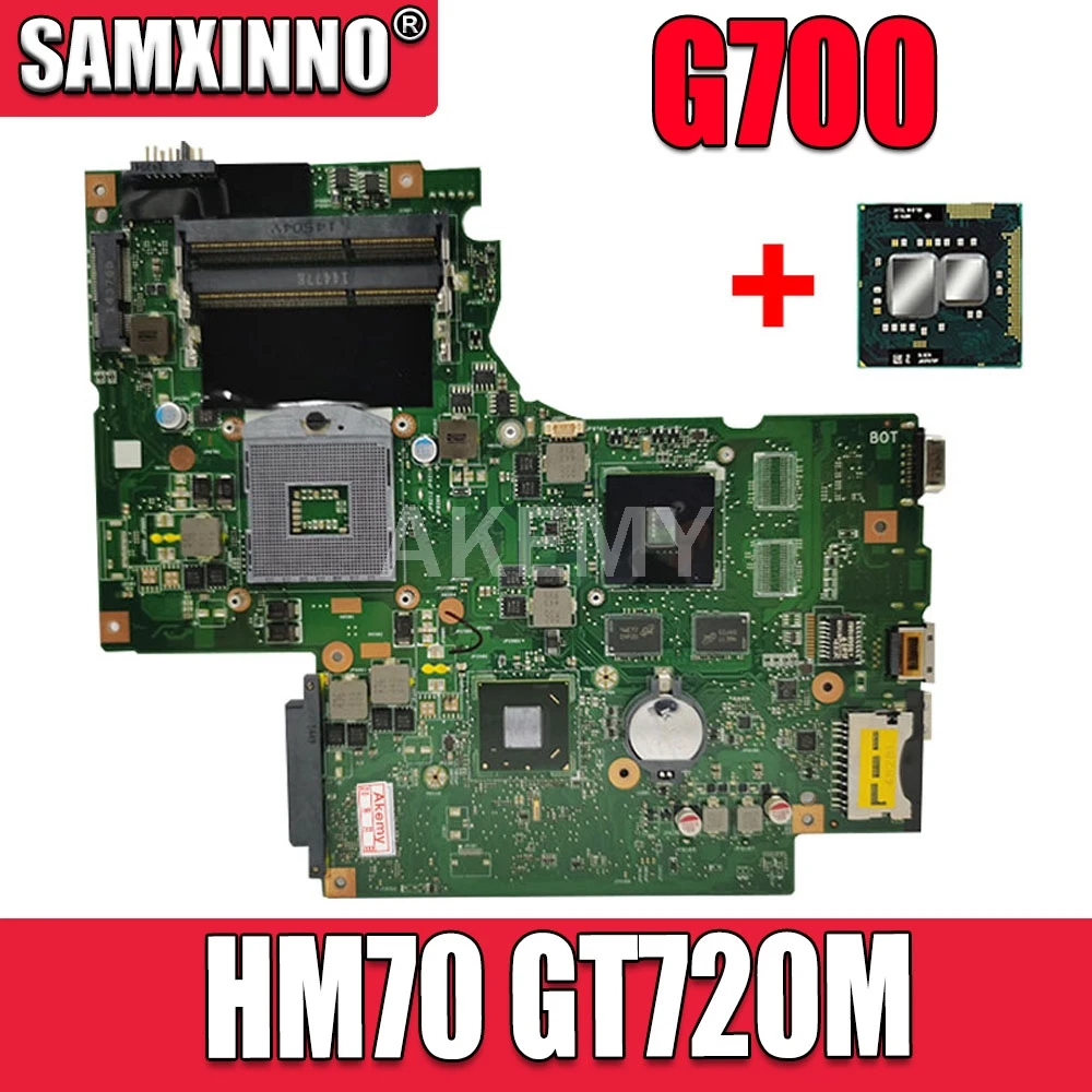 

Akemy for G700 Mainboard Lenovo G700 BAMB1 MAIN Board Laptop motherboard Mainboard rev:2.1 HM70 GT720M 100 Test OK Free CPU