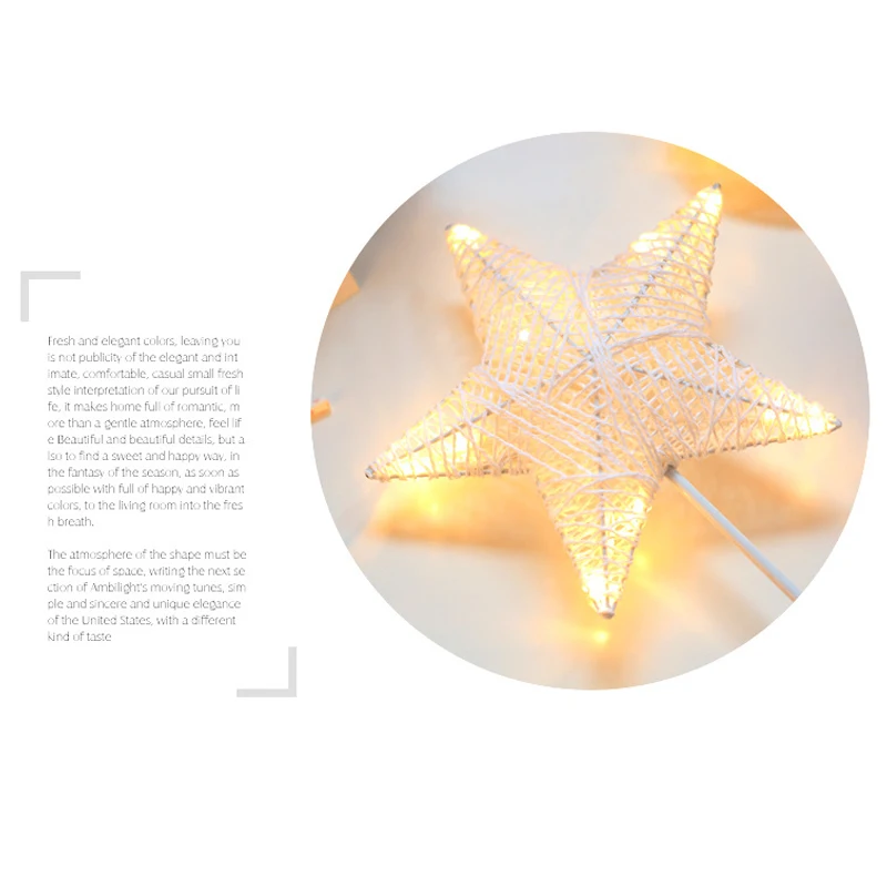 

LED Rattan Small Table Lamp Home Decor Heart-shape Star Modeling Lamp Home Room Desktop Decorative Lighting