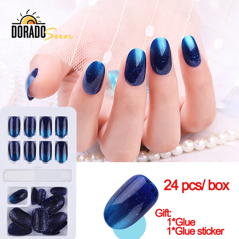 Красивая одежда для ногтей готовая продукция ломтик съемный накладной гвоздь 24