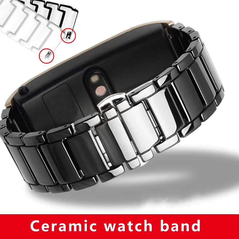 Жемчужная керамика ремешок для часов 18 мм выпуклая поверхность идеальное